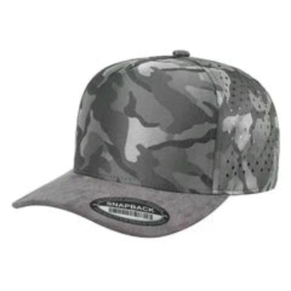 Camouflage baseball cap on a white background