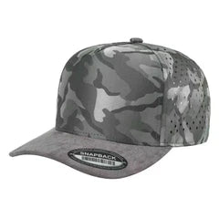 Blank 5 Panel Camo Suede Snapback Hat