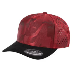 Blank 5 Panel Camo Suede Snapback Hat