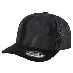 Blank 5 Panel Camo Suede Snapback Hat