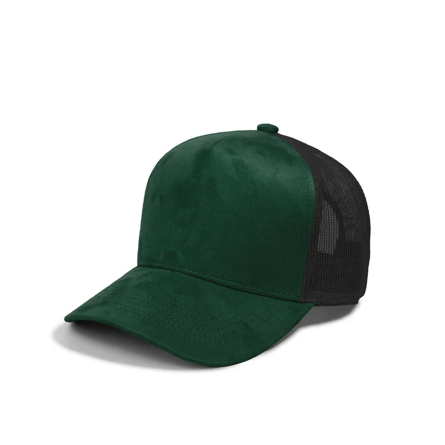 Basic Caps - Plain 5Panel Suede Curve Mesh 5005