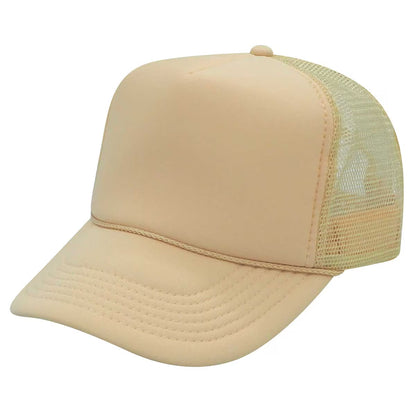 Nissun Foam Trucker Hat, 5 Panel Mesh Cap, Solid Colors - SSC