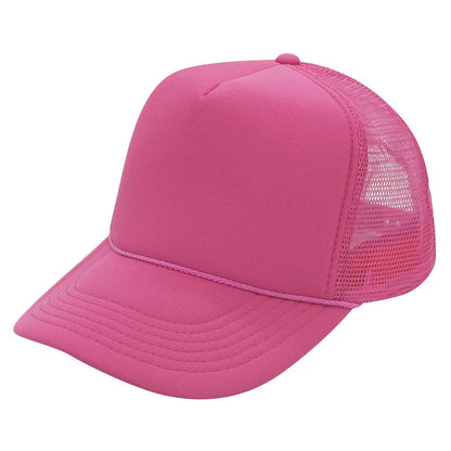 Nissun Foam Trucker Hat, 5 Panel Mesh Cap, Solid Colors - SSC