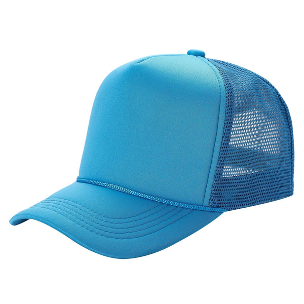 STM-Sponge Trucker Mesh Cap – Breathable Mesh Back Snapback Hat - AQUA