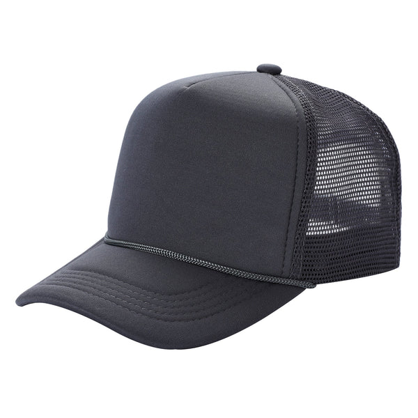 STM-Sponge Trucker Mesh Cap – Breathable Mesh Back Snapback Hat - D.GREY