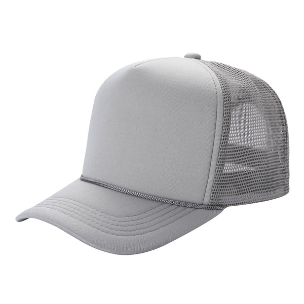 STM-Sponge Trucker Mesh Cap – Breathable Mesh Back Snapback Hat - L.GREY
