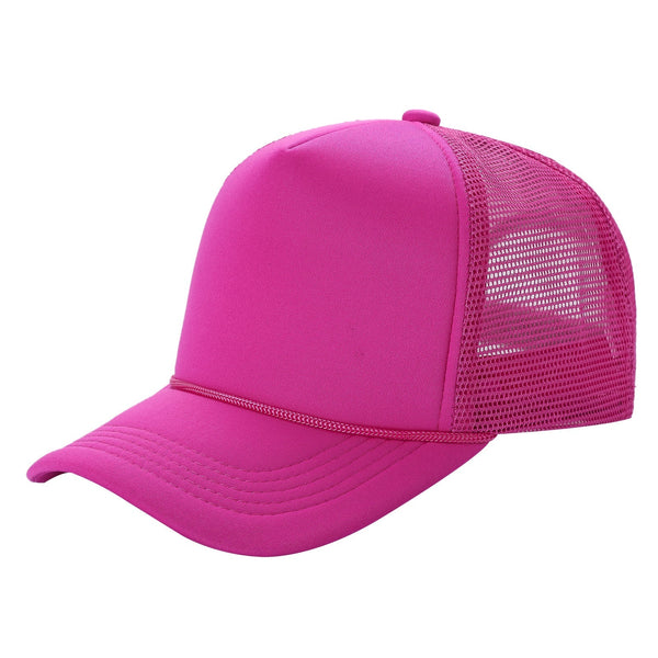 STM-Sponge Trucker Mesh Cap – Breathable Mesh Back Snapback Hat - H.PINK