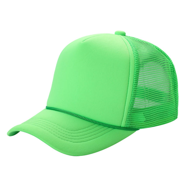 STM-Sponge Trucker Mesh Cap – Breathable Mesh Back Snapback Hat - N.GREEN