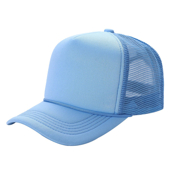 STM-Sponge Trucker Mesh Cap – Breathable Mesh Back Snapback Hat - SKY