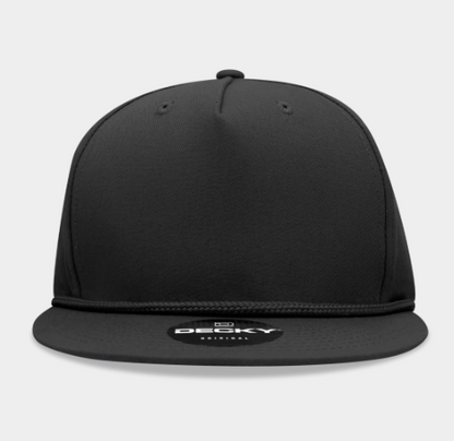 Decky-1041-5 Panel High Profile Structured Cotton Blend Rope Hat