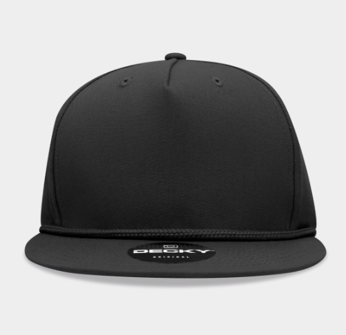 Decky-1041-5 Panel High Profile Structured Cotton Blend Rope Hat