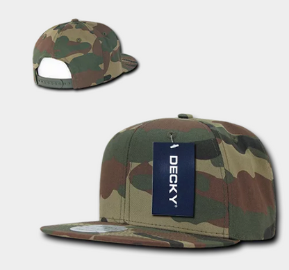 Decky-1049-6 Panel High Profile Structured Camo Snapback