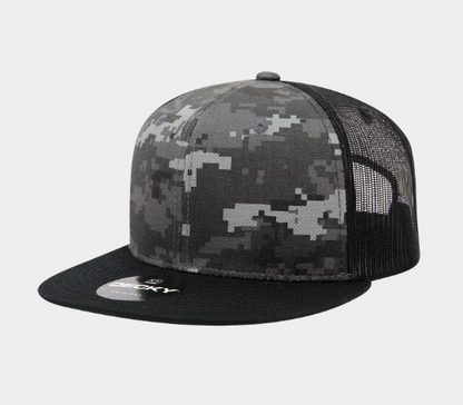 Decky-1055-6 Panel High Profile Structured Camo Trucker