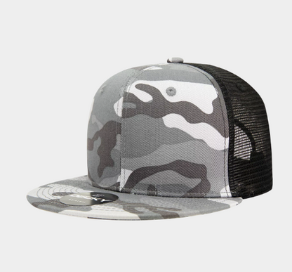 Decky-1055-6 Panel High Profile Structured Camo Trucker