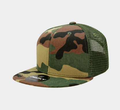 Decky-1055-6 Panel High Profile Structured Camo Trucker
