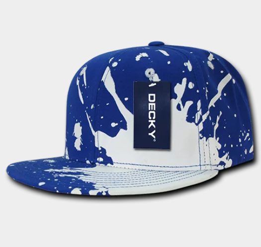 Decky-1125-6 Panel High Profile Structured Splat Snapback - Royal