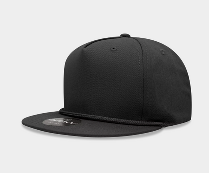 Decky-1041-5 Panel High Profile Structured Cotton Blend Rope Hat