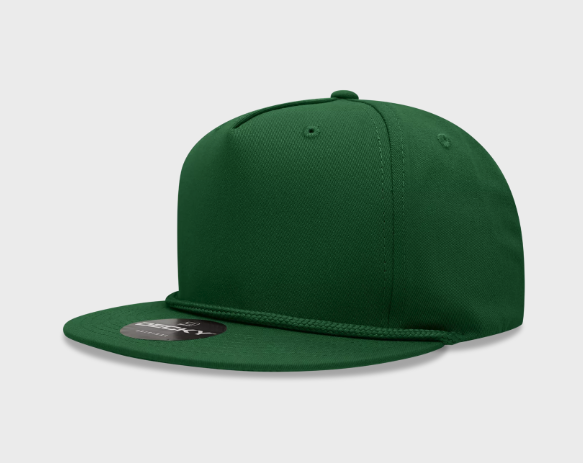 Decky-1041-5 Panel High Profile Structured Cotton Blend Rope Hat