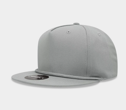 Decky-1041-5 Panel High Profile Structured Cotton Blend Rope Hat