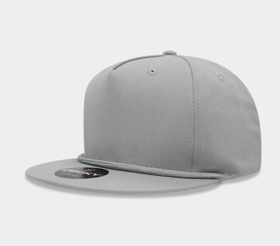 Decky-1041-5 Panel High Profile Structured Cotton Blend Rope Hat