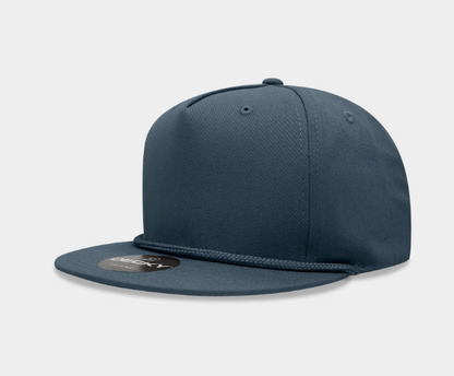 Decky-1041-5 Panel High Profile Structured Cotton Blend Rope Hat