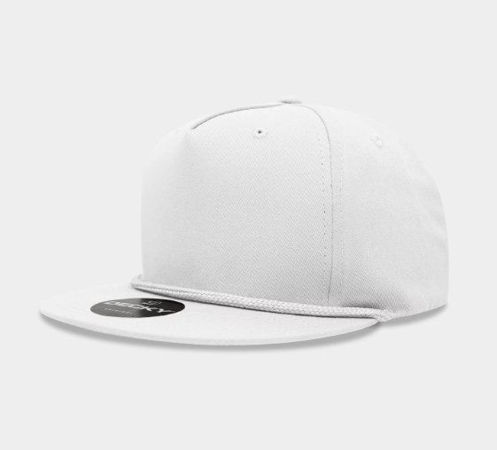 Decky-1041-5 Panel High Profile Structured Cotton Blend Rope Hat