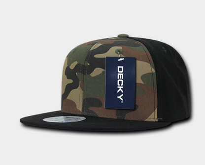 Decky-1049-6 Panel High Profile Structured Camo Snapback