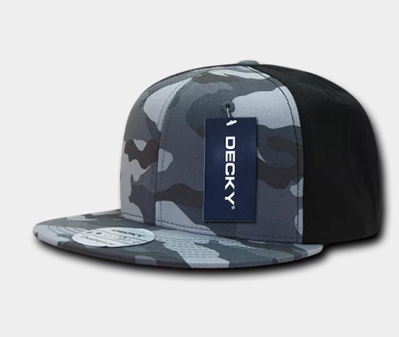 Decky-1049-6 Panel High Profile Structured Camo Snapback