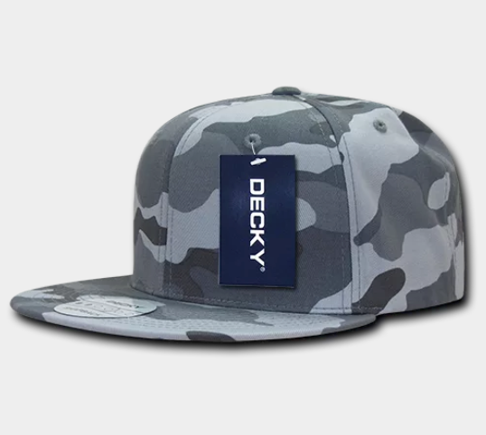 Decky-1049-6 Panel High Profile Structured Camo Snapback - URB