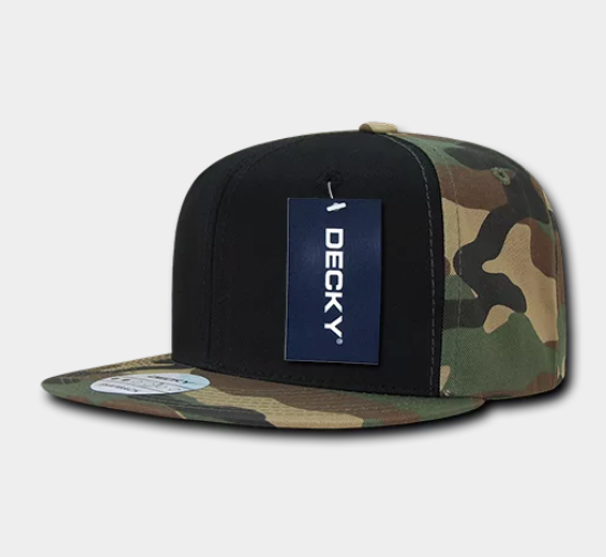 Decky-1049-6 Panel High Profile Structured Camo Snapback