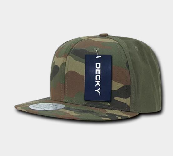 Decky-1049-6 Panel High Profile Structured Camo Snapback