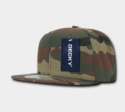 Decky-1049-6 Panel High Profile Structured Camo Snapback