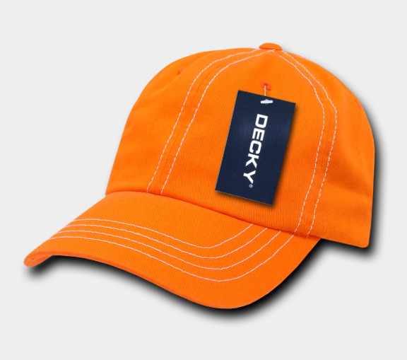 Decky-111-6 Panel Low Profile Relaxed Contra-Stitch Dad Hat