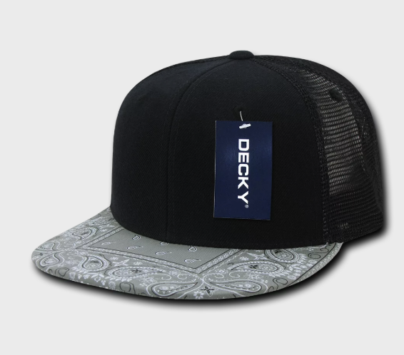 Decky-1083-6 Panel High Profile Structured Bandanna Bill Trucker