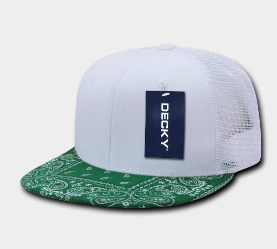 Decky-1083-6 Panel High Profile Structured Bandanna Bill Trucker