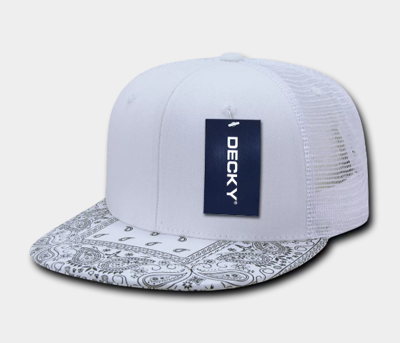 Decky-1083-6 Panel High Profile Structured Bandanna Bill Trucker