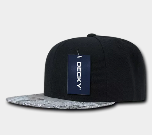 Decky-1093-6 Panel High Profile Structured Bandanna Bill Snapback