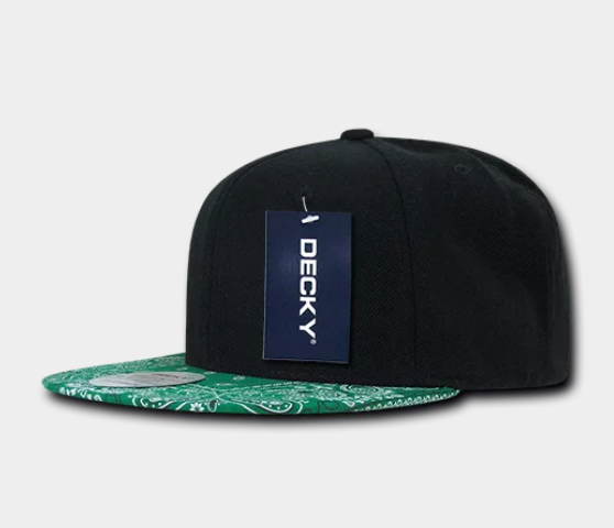Decky-1093-6 Panel High Profile Structured Bandanna Bill Snapback
