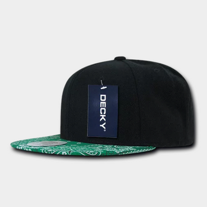Decky-1093-6 Panel High Profile Structured Bandanna Bill Snapback