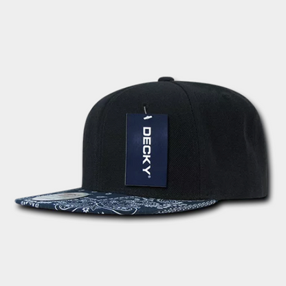Decky-1093-6 Panel High Profile Structured Bandanna Bill Snapback