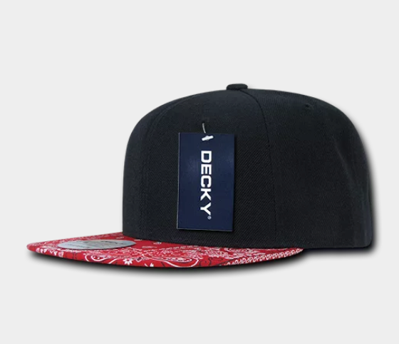 Decky-1093-6 Panel High Profile Structured Bandanna Bill Snapback