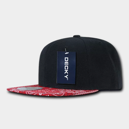 Decky-1093-6 Panel High Profile Structured Bandanna Bill Snapback