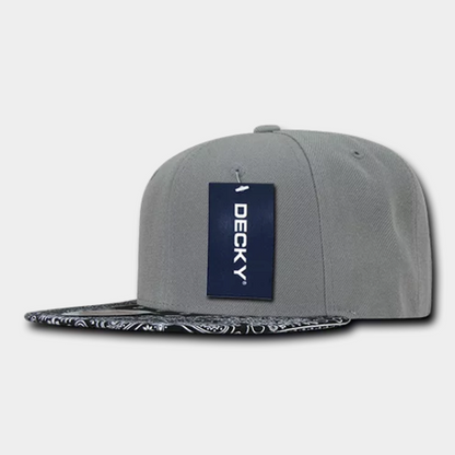 Decky-1093-6 Panel High Profile Structured Bandanna Bill Snapback