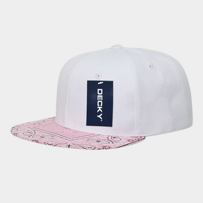 Decky-1093-6 Panel High Profile Structured Bandanna Bill Snapback