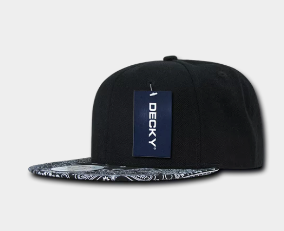 Decky-1093-6 Panel High Profile Structured Bandanna Bill Snapback