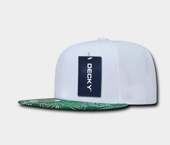 Decky-1093-6 Panel High Profile Structured Bandanna Bill Snapback