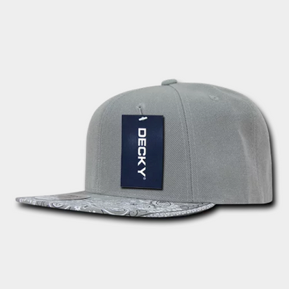 Decky-1093-6 Panel High Profile Structured Bandanna Bill Snapback