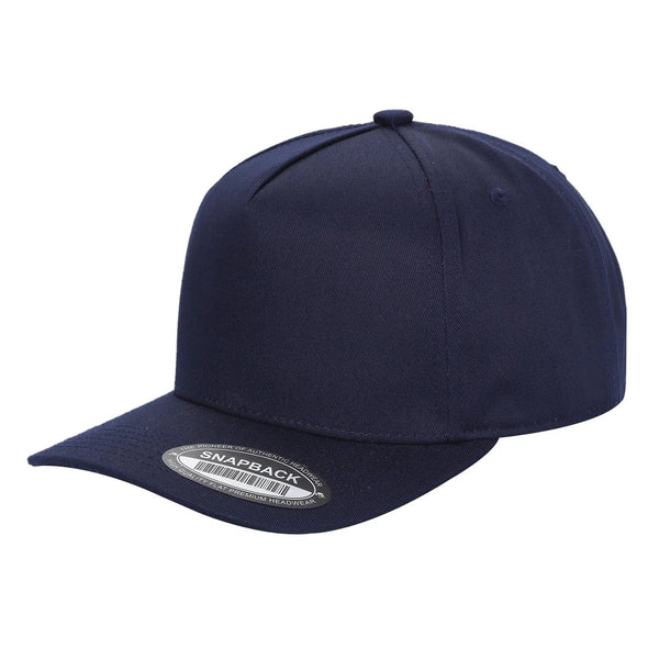 Premium TC-5-Panel 2-Tone Snapback Cap – Structured Fit, Cotton/Poly Blend - NAVY