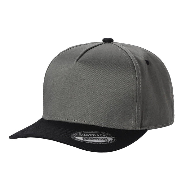 Premium TC-5-Panel 2-Tone Snapback Cap – Structured Fit, Cotton/Poly Blend - OLIVE/BLK