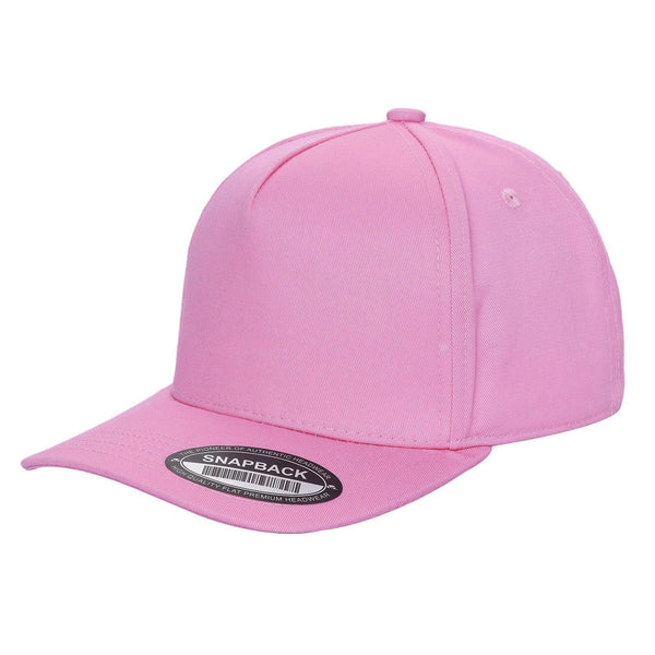 Premium TC-5-Panel 2-Tone Snapback Cap – Structured Fit, Cotton/Poly Blend - L.PINK